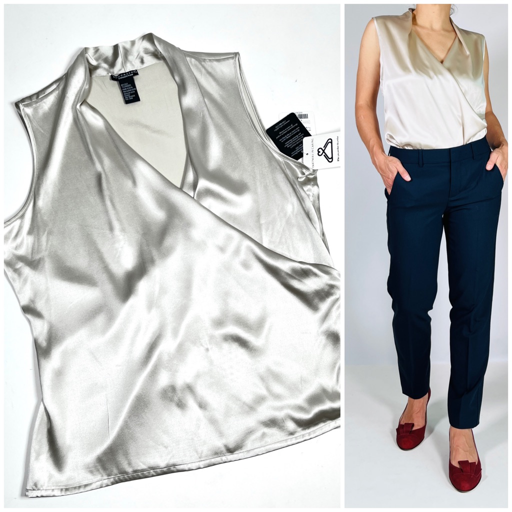 New! Don Castero Collection Womans Top Silk Top